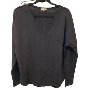 Le miel‎ boutique black long sleeve Medium Lounge Top Raw Seams Fluff Sleeve